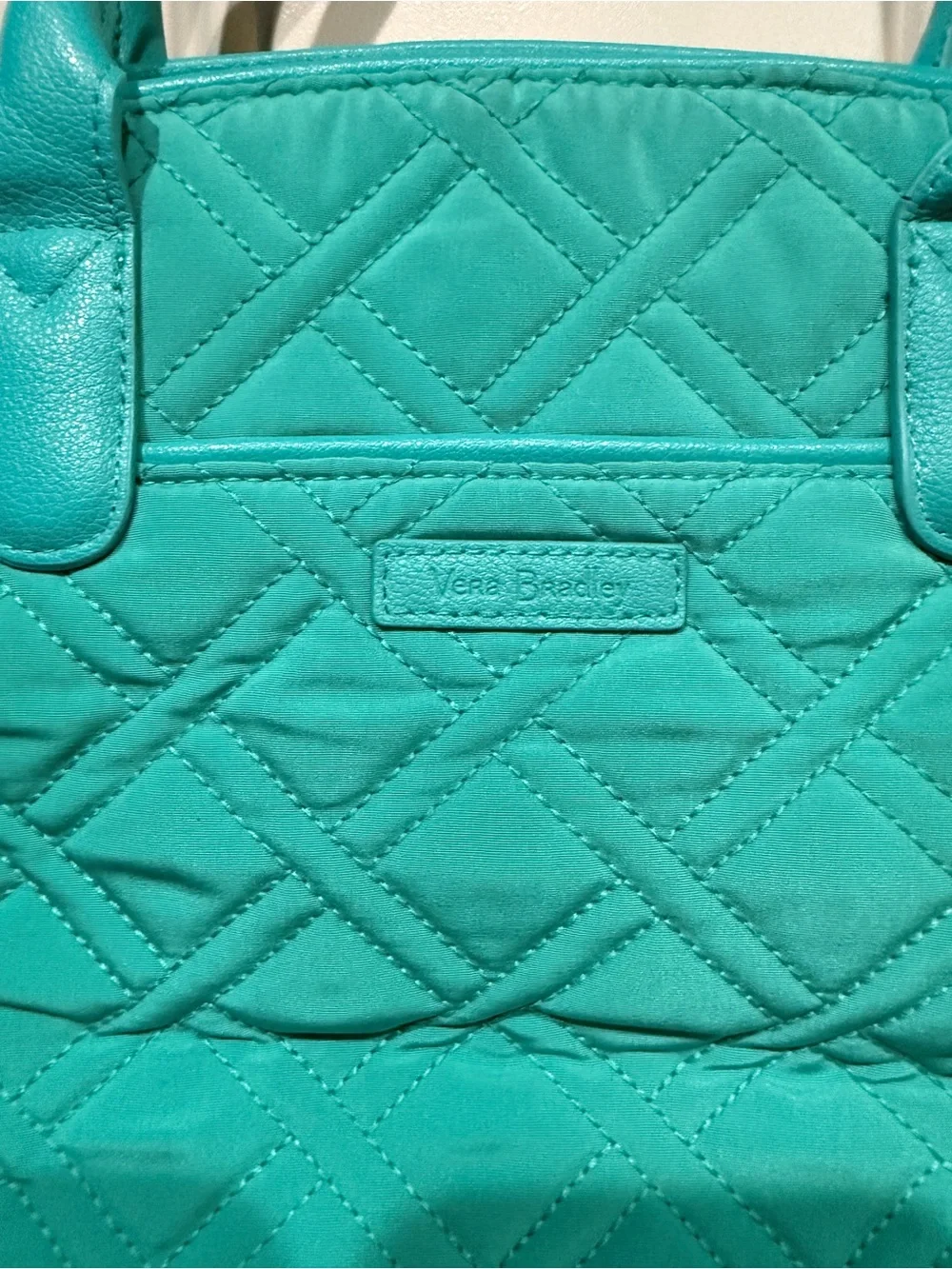 Vera Bradley Teal Quilted Crossbody Satchel